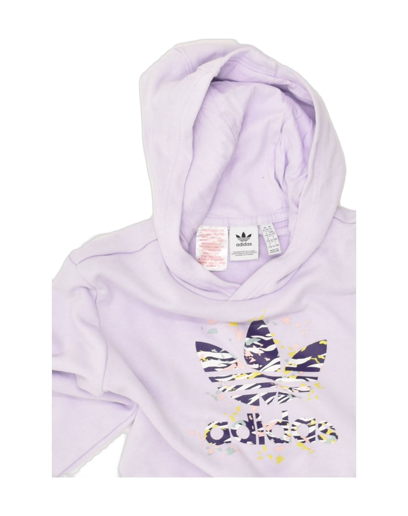 ADIDAS Girls Graphic Hoodie Jumper 14-15 Years Purple Cotton | Vintage Adidas | Thrift | Second-Hand Adidas | Used Clothing | Messina Hembry 