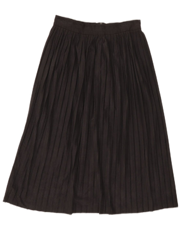 Zara Womens High Waist Knife Pleated Skirt XS W24 Black
