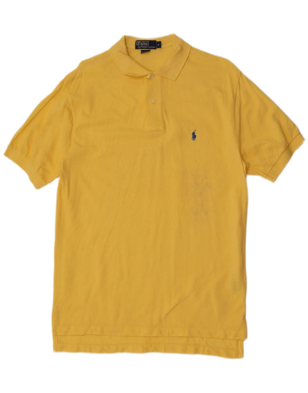 Polo Ralph Lauren Mens Polo Shirt Medium Yellow Cotton