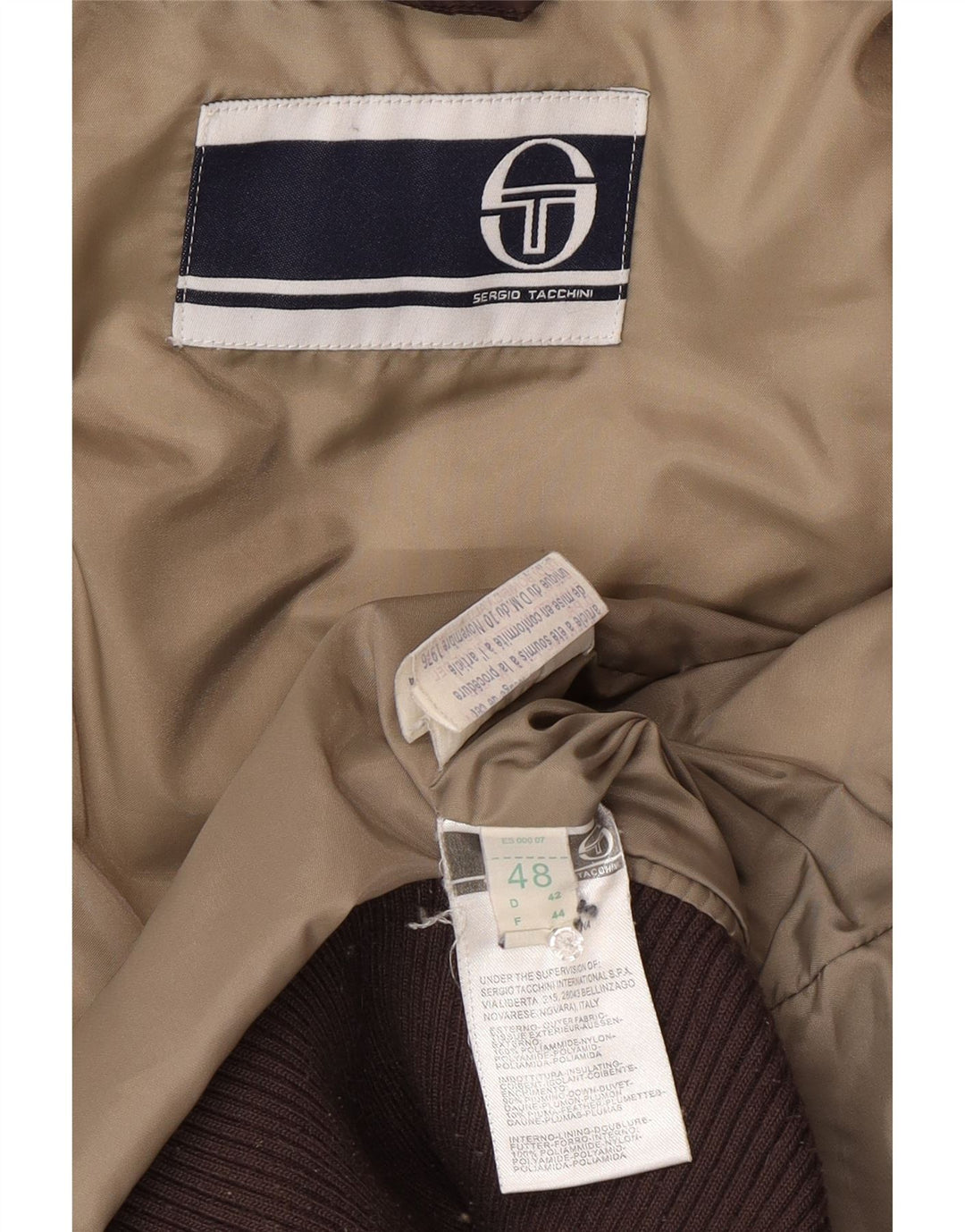 Sergio Tacchini Womens Padded Jacket IT 48 XL Brown Polyamide
