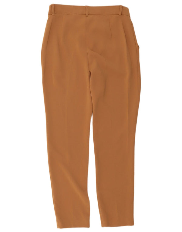 Max Mara Womens Crop Suit Trousers UK 8 Small W30 L25 Beige Acetate