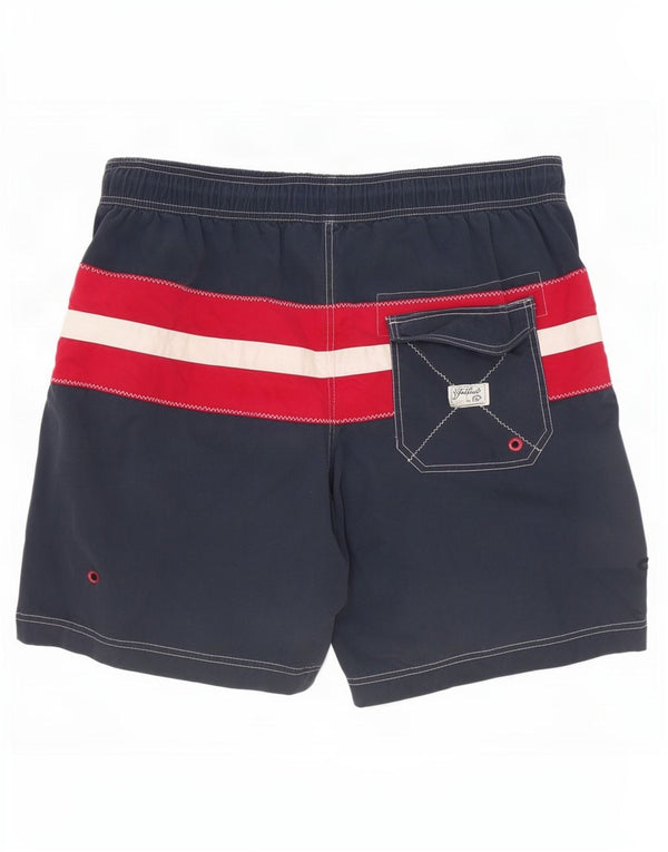 Fat Face Mens Swimming Shorts XL Navy Blue Colourblock Cotton