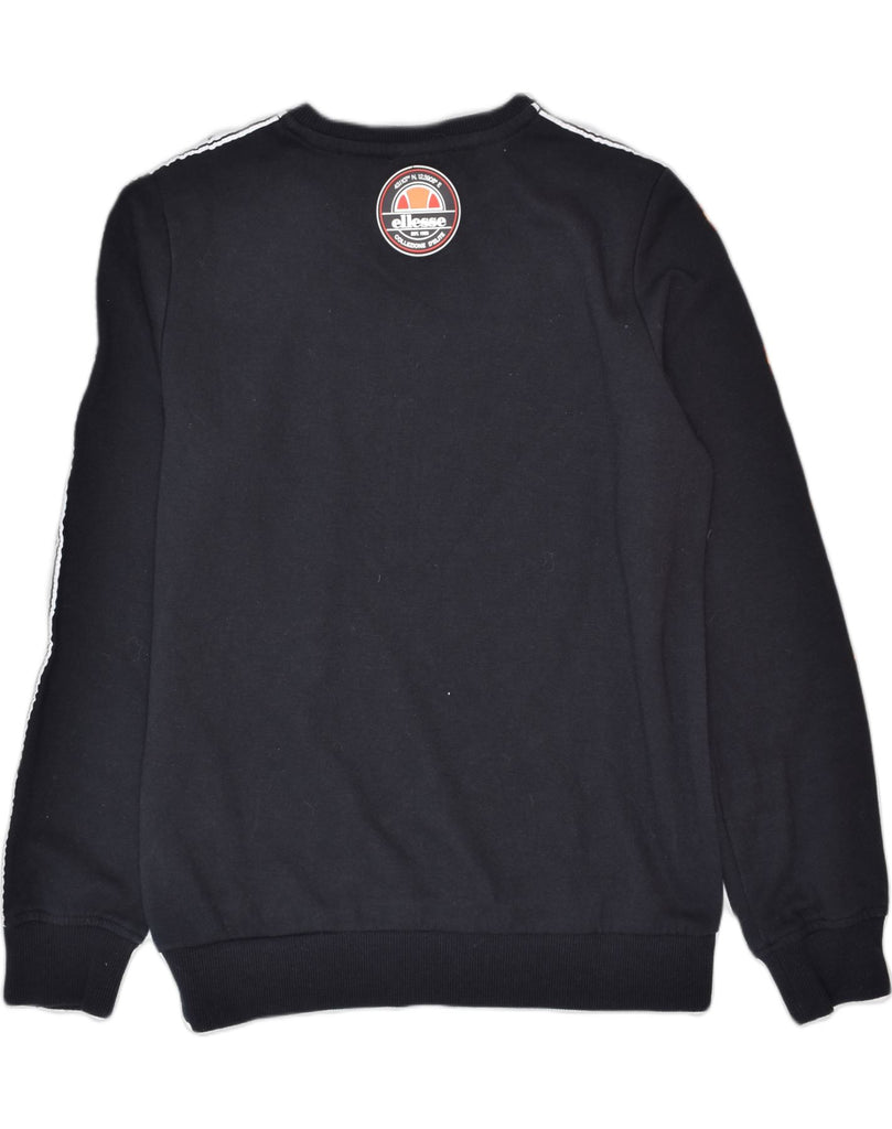 ELLESSE Boys Sweatshirt Jumper 11-12 Years Medium Black Cotton | Vintage Ellesse | Thrift | Second-Hand Ellesse | Used Clothing | Messina Hembry 