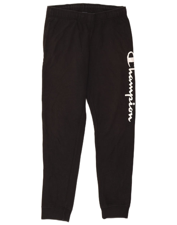 Champion Mens Tracksuit Trousers Joggers Large  Black Cotton