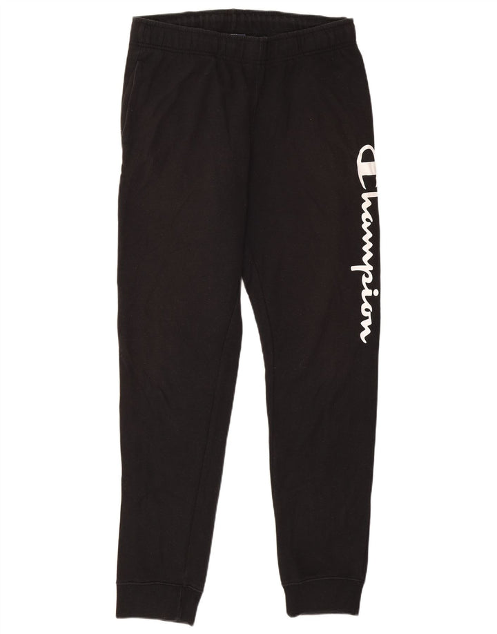 Champion Mens Tracksuit Trousers Joggers Large  Black Cotton