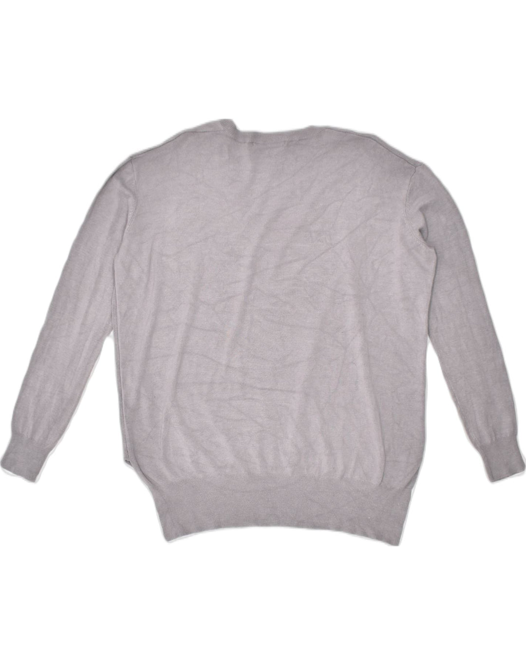 LIU JO Womens V-Neck Jumper Sweater UK 22 3XL Grey Viscose | Vintage | Thrift | Second-Hand | Used Clothing | Messina Hembry 