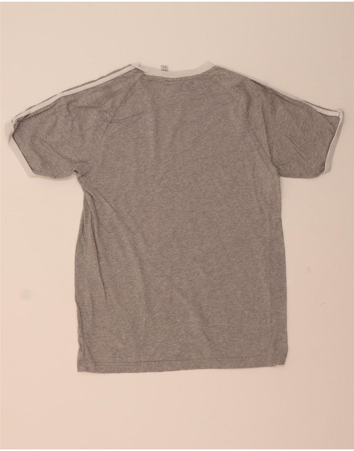 Adidas Mens T-Shirt Top Medium Grey Cotton