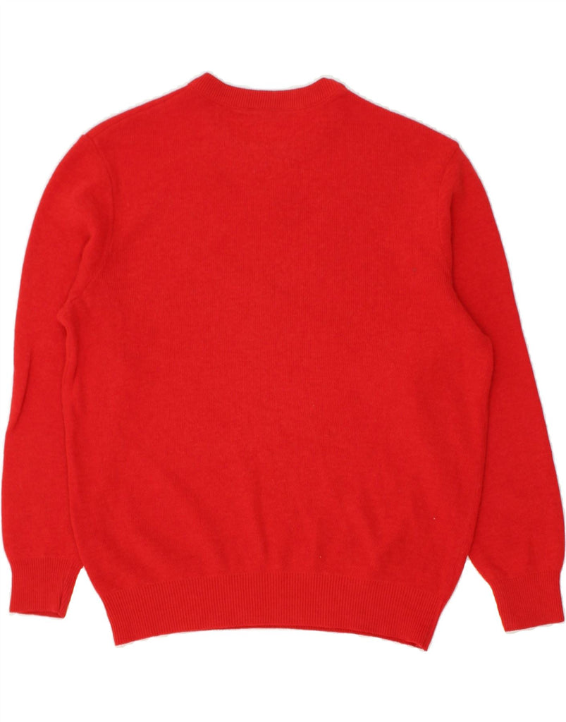 LACOSTE Mens Crew Neck Jumper Sweater Size 4 Medium Red Wool | Vintage Lacoste | Thrift | Second-Hand Lacoste | Used Clothing | Messina Hembry 