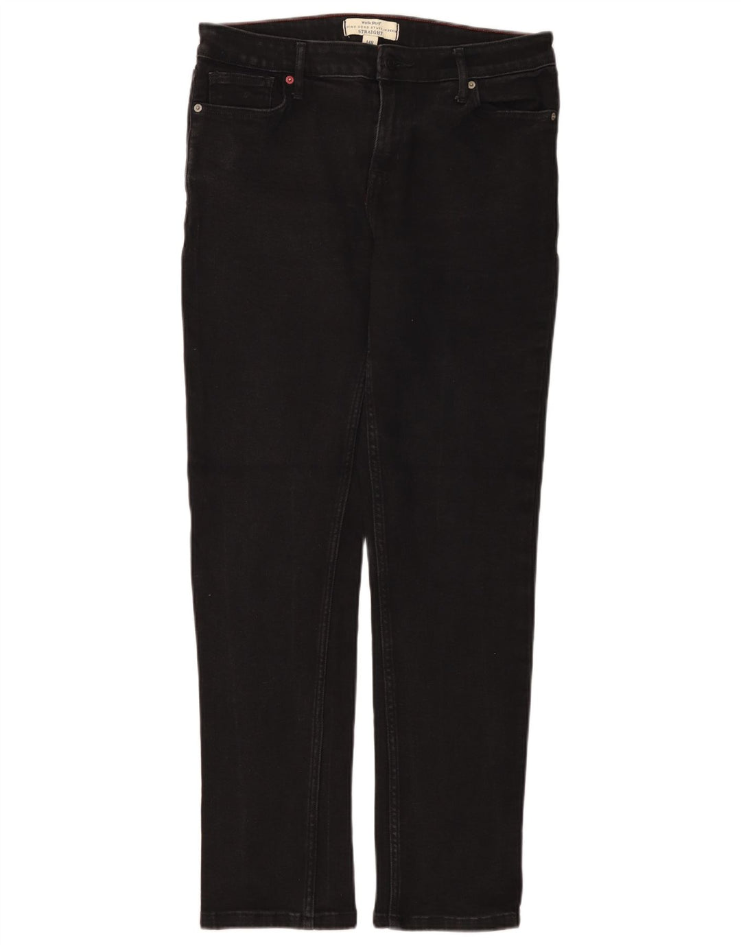 WHITE STUFF Womens Straight Jeans UK 14 Large W32 L30 Black Cotton
