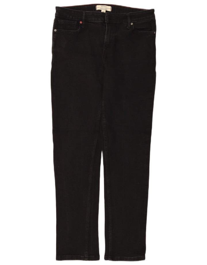 WHITE STUFF Womens Straight Jeans UK 14 Large W32 L30 Black Cotton