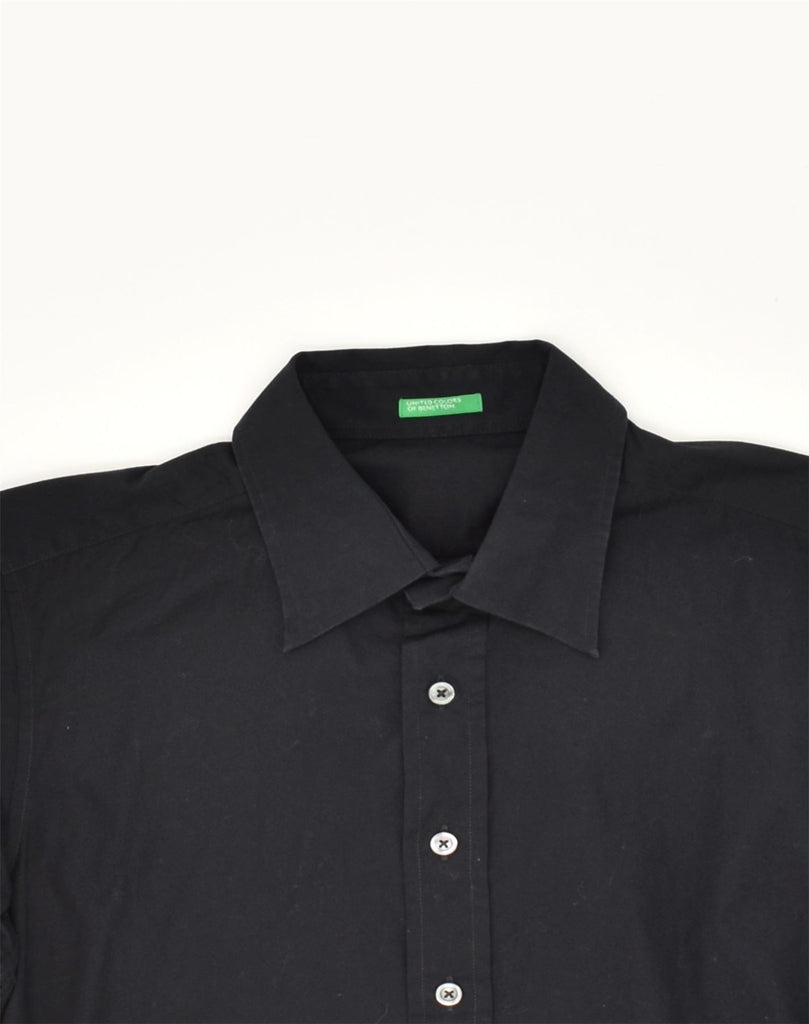 BENETTON Mens Shirt Small Black | Vintage Benetton | Thrift | Second-Hand Benetton | Used Clothing | Messina Hembry 