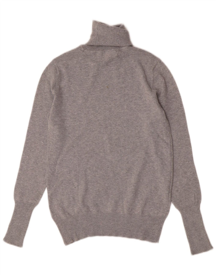 Zara Womens Roll Neck Jumper Sweater UK 12 Medium Grey