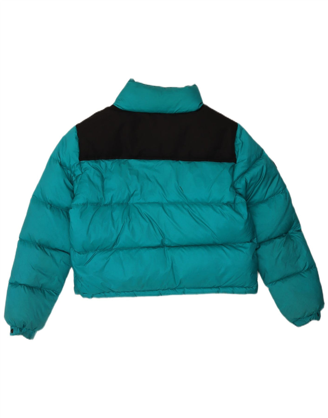 Superdry Womens Padded Jacket UK 12 Medium Turquoise Colourblock Polyester