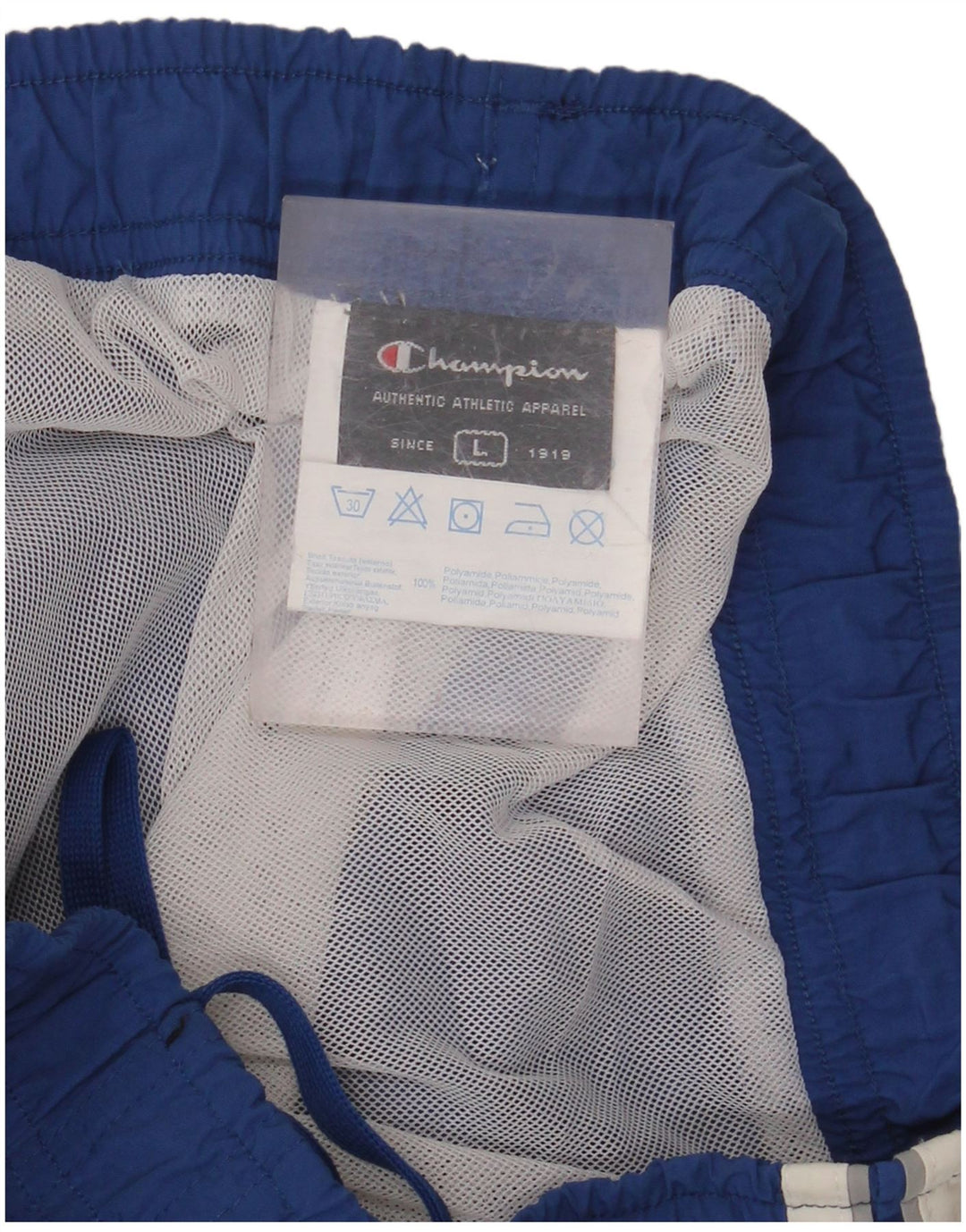 CHAMPION Mens Swimming Shorts Large Blue Polyamide