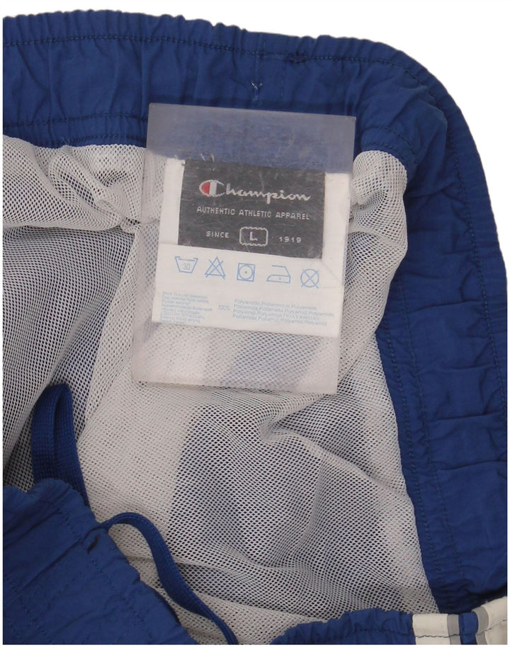CHAMPION Mens Swimming Shorts Large Blue Polyamide