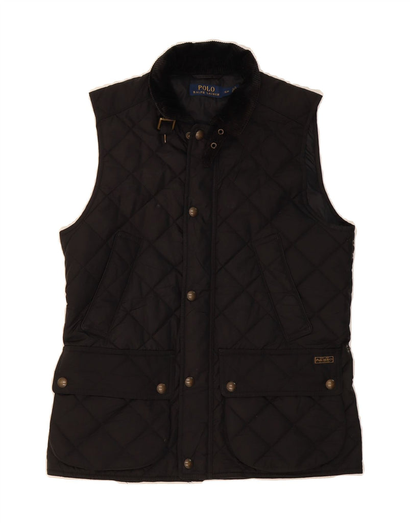 POLO RALPH LAUREN Mens Quilted Gilet UK 36 Small Black Polyester Vintage Polo Ralph Lauren and Second-Hand Polo Ralph Lauren from Messina Hembry 