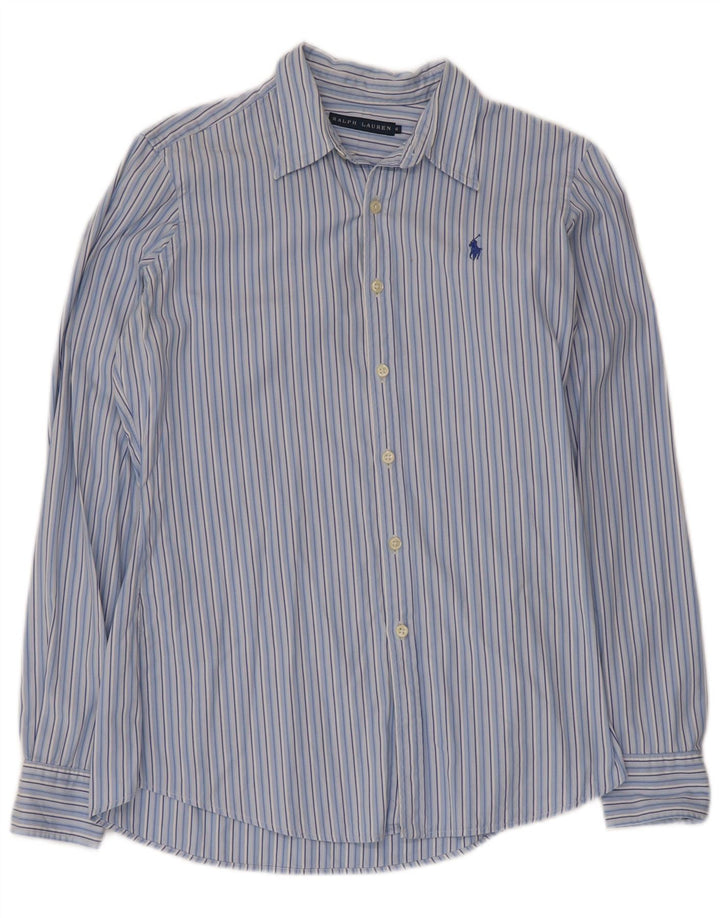 Ralph Lauren Womens Shirt US 8 Medium Blue Striped Cotton