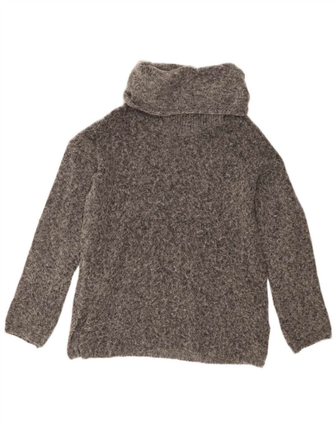 Marks & Spencer Womens Roll Neck Jumper Sweater UK 14 Medium Grey Flecked