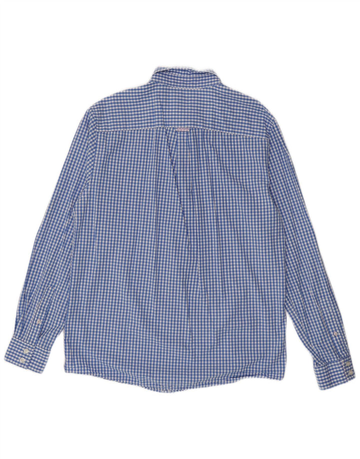 Crew Clothing Mens Classic Fit Shirt Medium Blue Gingham Cotton