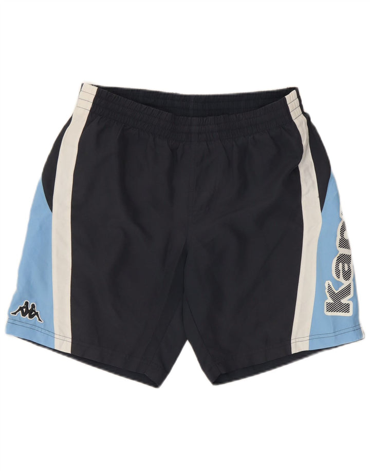 Kappa Mens Graphic Swimming Shorts XS  Navy Blue Colourblock Polyester