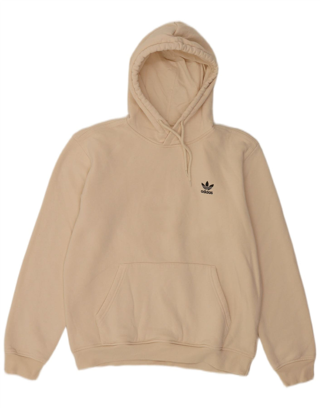 Adidas Mens Hoodie Jumper Medium Beige Cotton