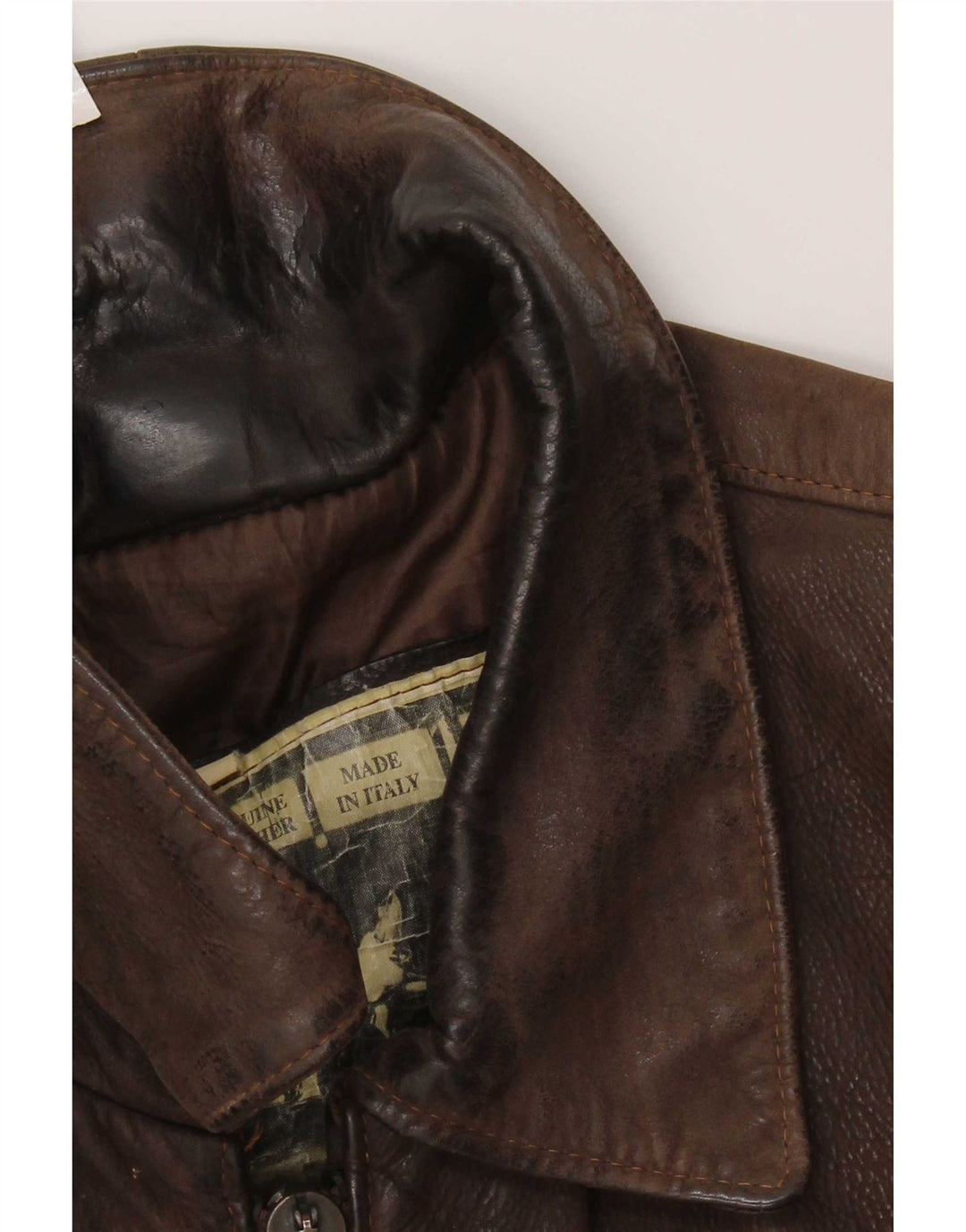 Vintage Mens Leather Jacket UK 36 Small Brown