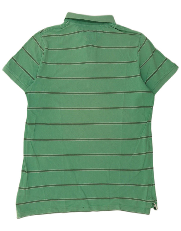 Tommy Hilfiger Mens Polo Shirt 2XL Green Striped Cotton