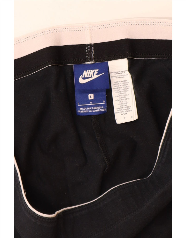 Nike Womens Graphic Leggings UK 16 Large  Black Cotton