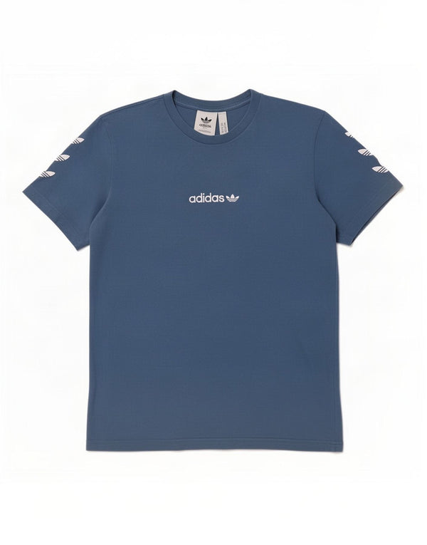 Adidas Mens Graphic T-Shirt Top Medium Blue Cotton