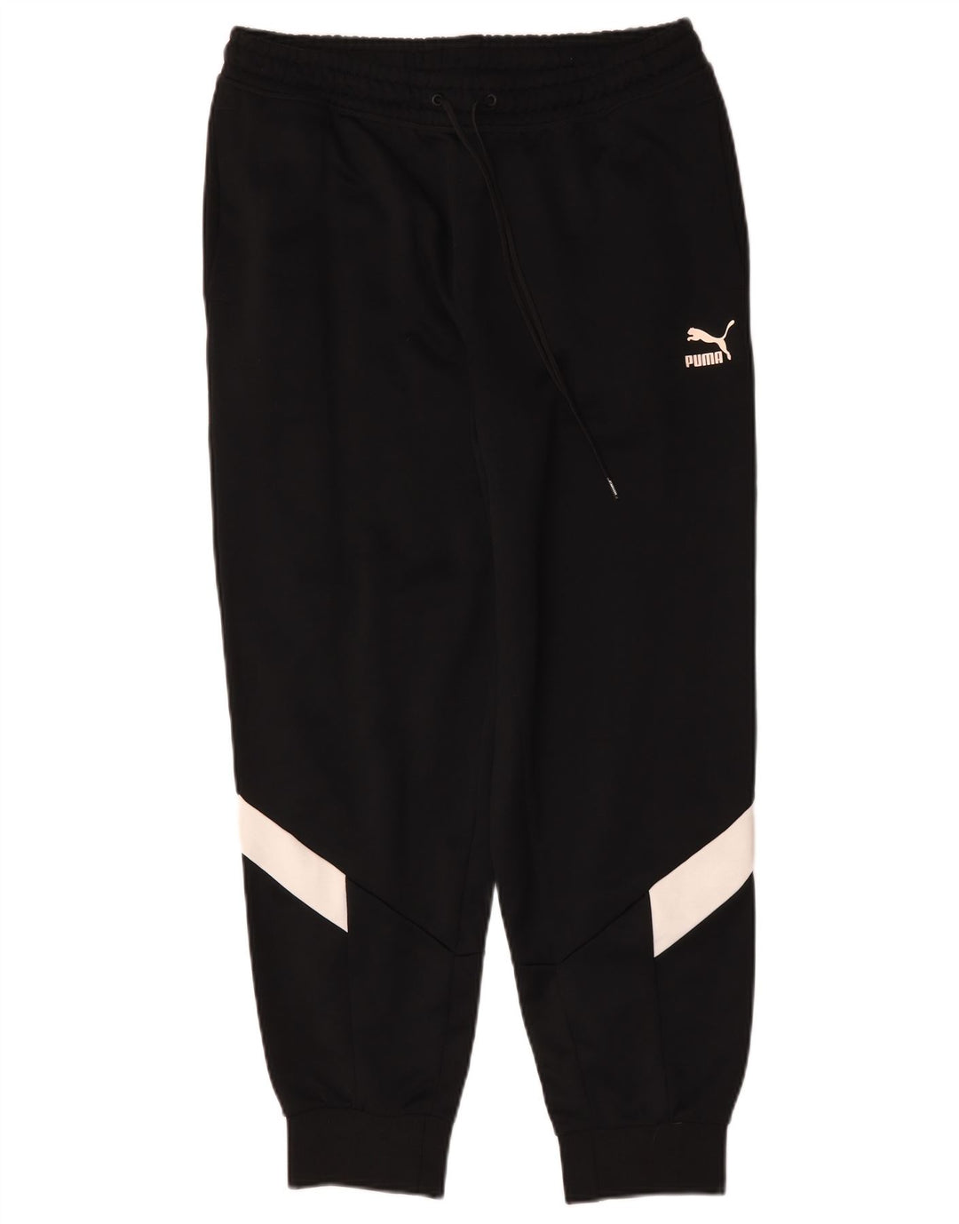 Puma Mens Tracksuit Top Jacket Large Black Colourblock Cotton