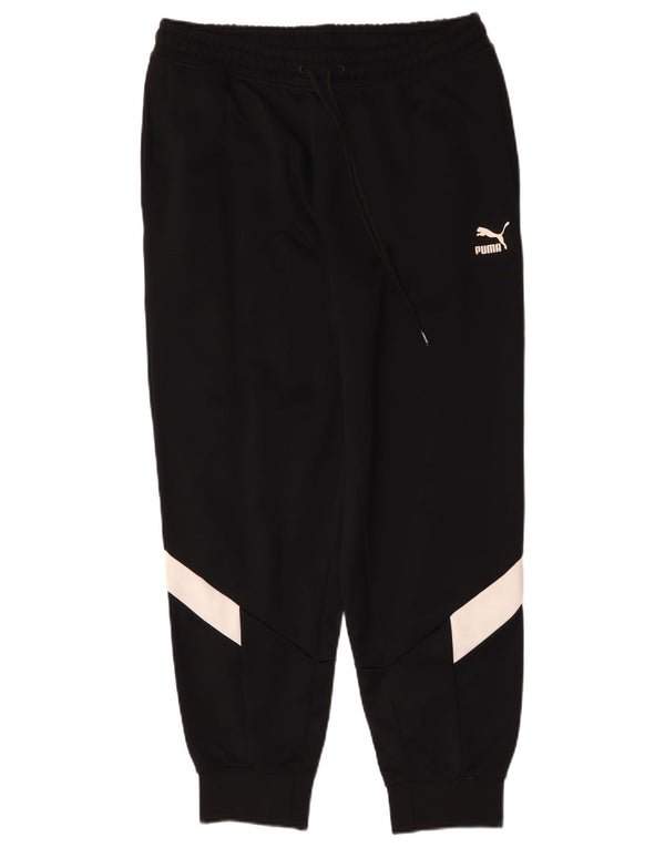 Puma Mens Tracksuit Top Jacket Large Black Colourblock Cotton