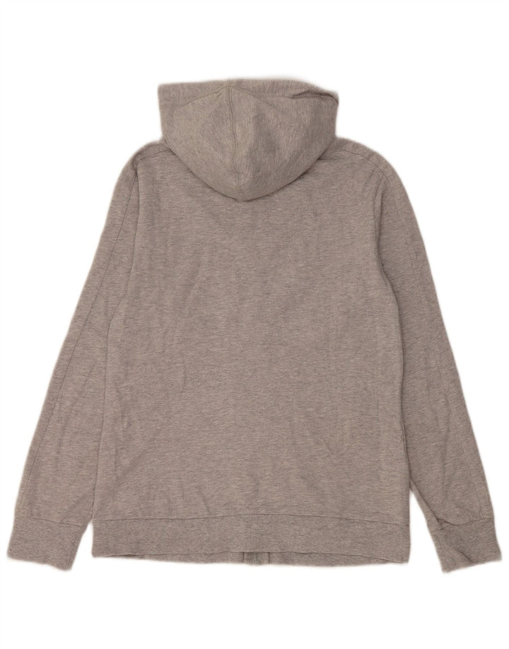 Puma Womens Zip Hoodie Sweater UK 12 Medium  Grey Cotton
