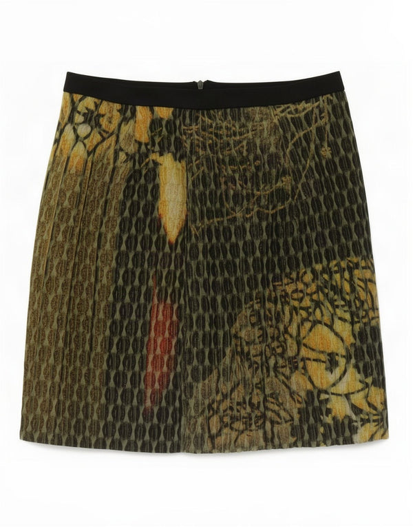 Vintage Womens Abstract Pattern Mini Skirt Medium W28 Multicoloured