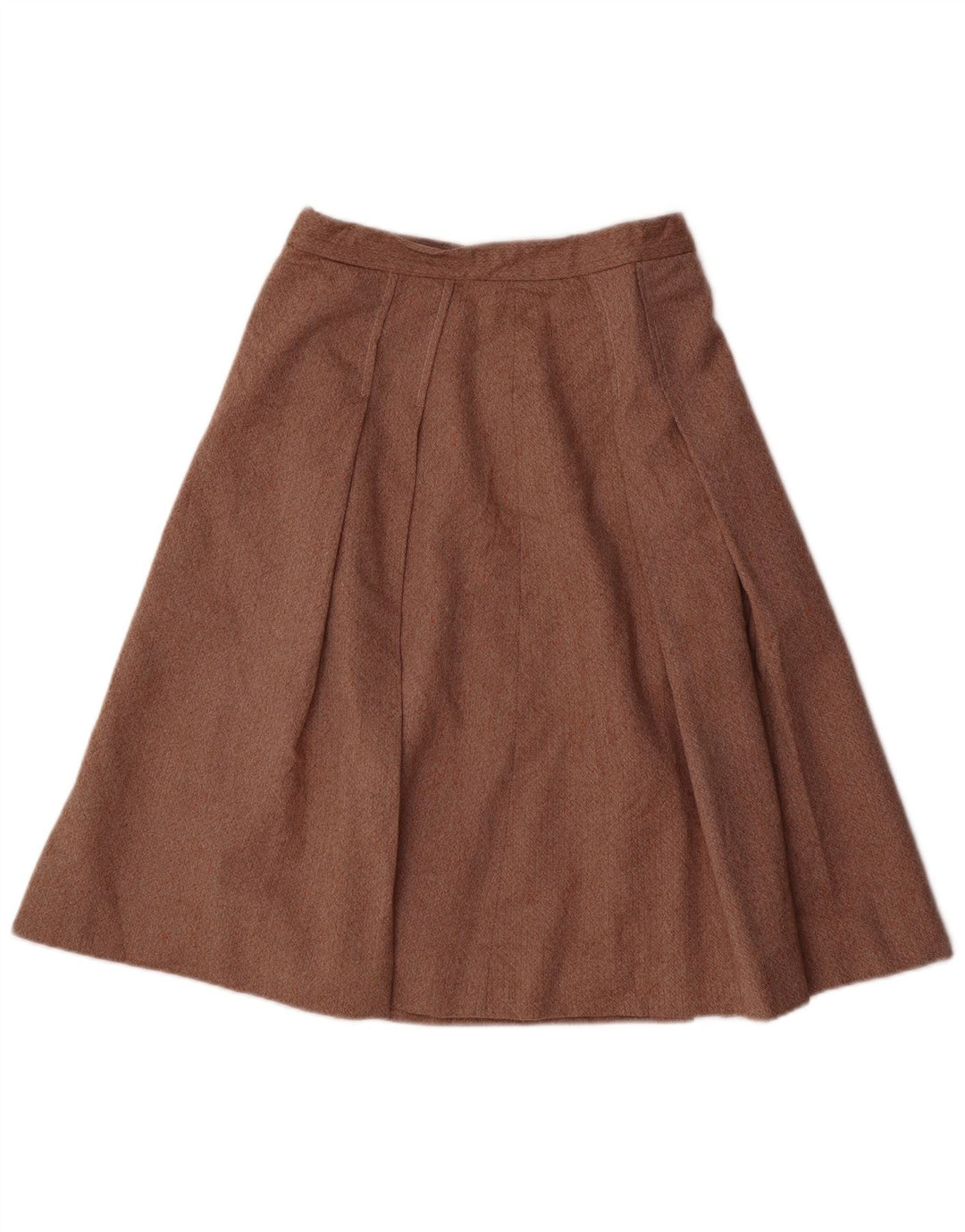 Vintage Womens Pleated A-Line Skirt W26 Small Brown