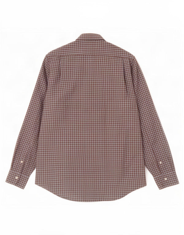 Polo Ralph Lauren Mens Shirt Large Brown Check Cotton