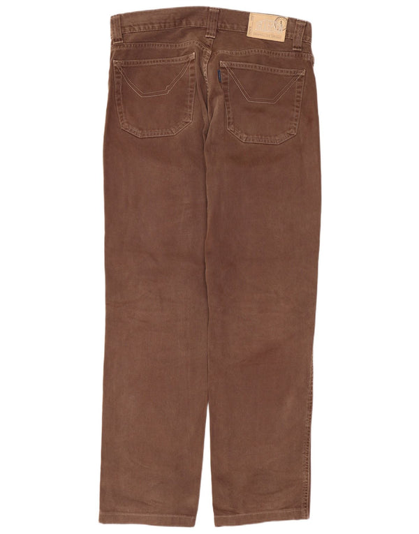 Jeckerson Mens Straight Jeans W33 L30 Brown Cotton