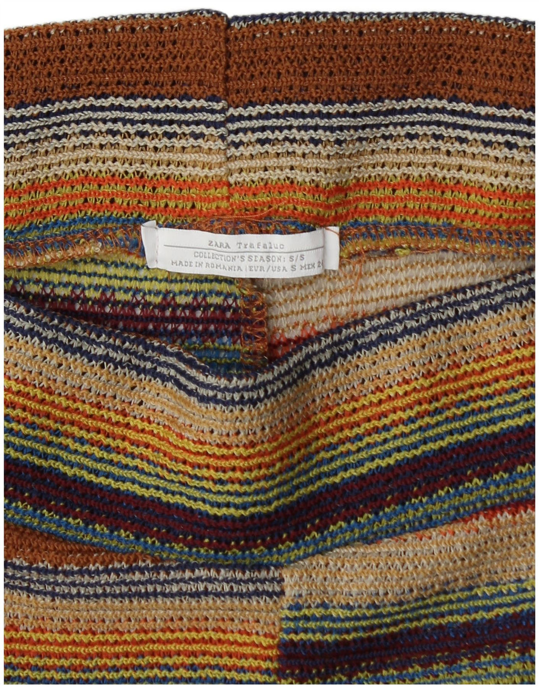 Zara Womens Hot Pants Small W26  Multicoloured Striped