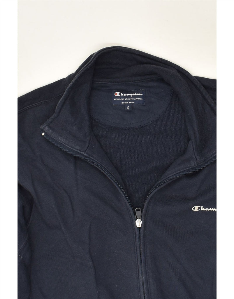 CHAMPION Mens Tracksuit Top Jacket Small Navy Blue Cotton | Vintage Champion | Thrift | Second-Hand Champion | Used Clothing | Messina Hembry 