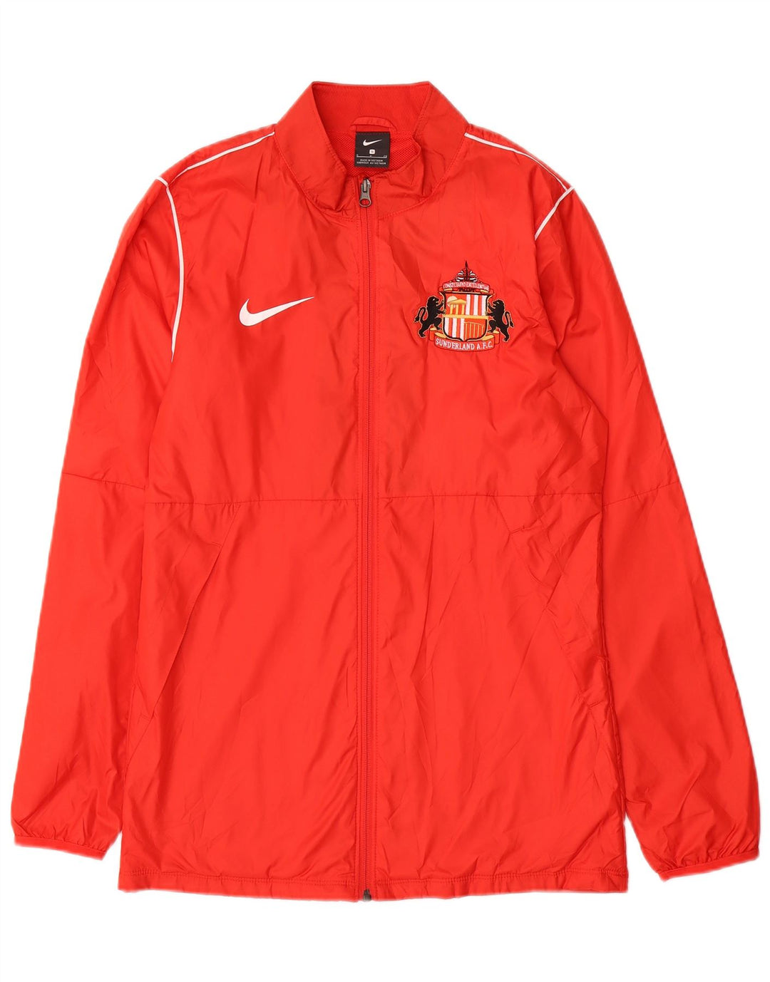 Nike Mens Sunderland A.F.C. Graphic Rain Jacket UK 36 Small Red Polyester
