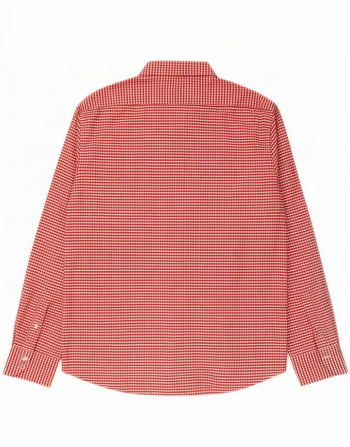 Deperlu Mens Flannel Shirt XL Red Gingham Cotton