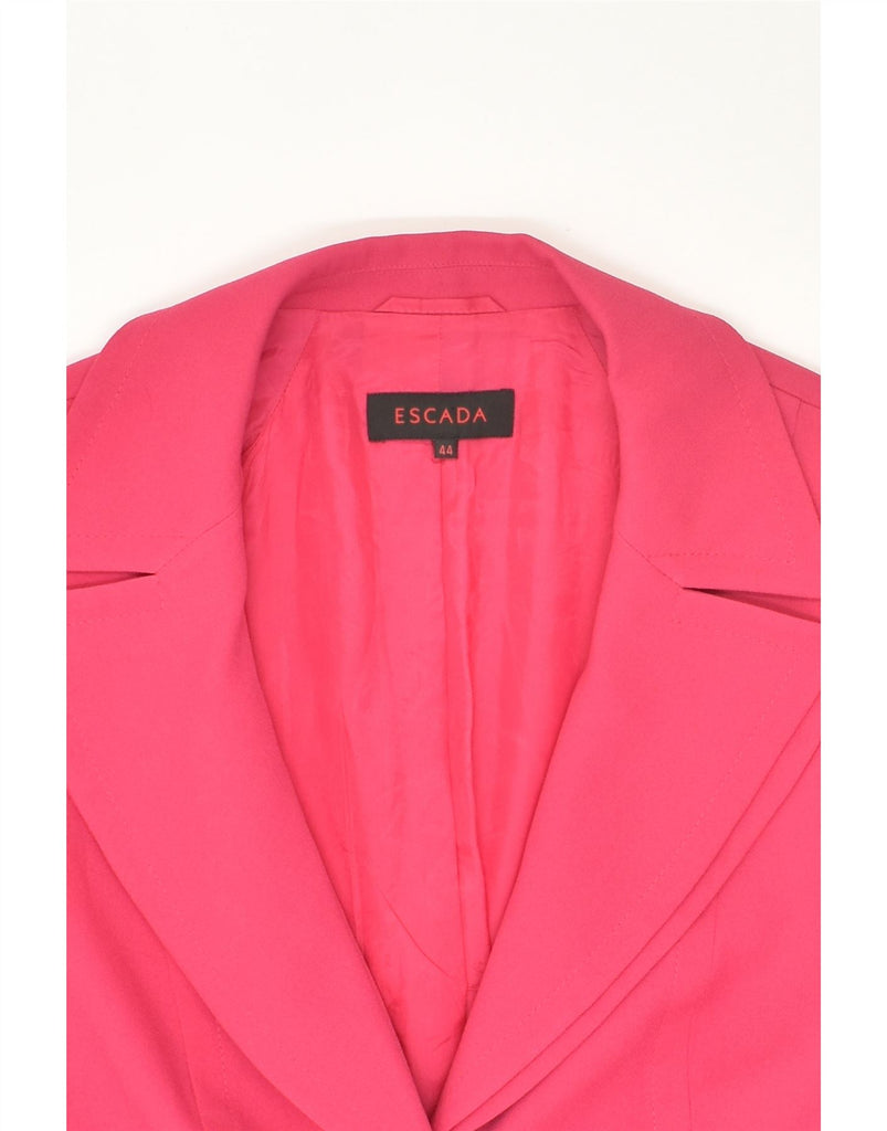 ESCADA Womens 2 Button Blazer Jacket IT 44 Medium Pink New Wool | Vintage Escada | Thrift | Second-Hand Escada | Used Clothing | Messina Hembry 