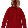 Woolrich Womens Hooded Oversized Padded Coat UK 10 Small Burgundy