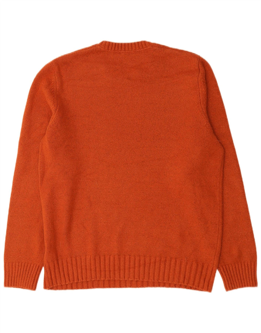 John Lewis Mens Crew Neck Jumper Sweater Large Orange Cotton