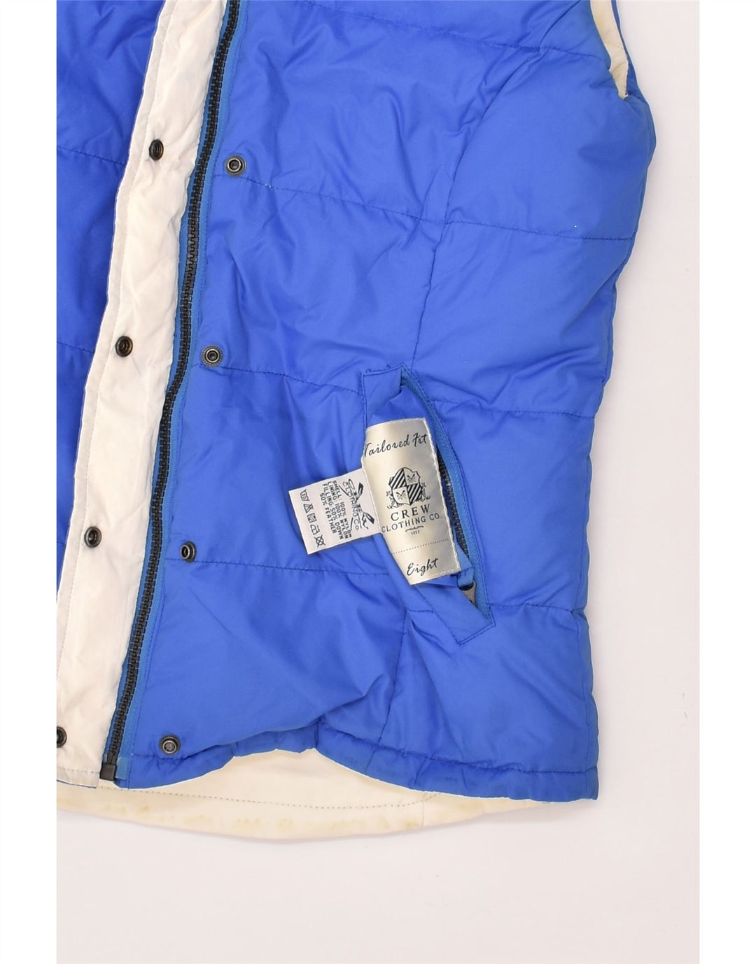 CREW CLOTHING Womens Tailored Fit Reversible Gilet UK 8 Small Blue Nylon | Vintage Crew Clothing | Thrift | Second-Hand Crew Clothing | Used Clothing | Messina Hembry 