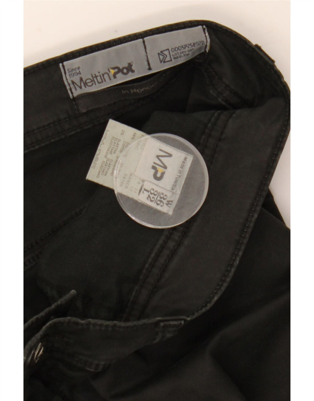 Meltin' Pot Mens Straight Jeans W36 L32 Black Cotton