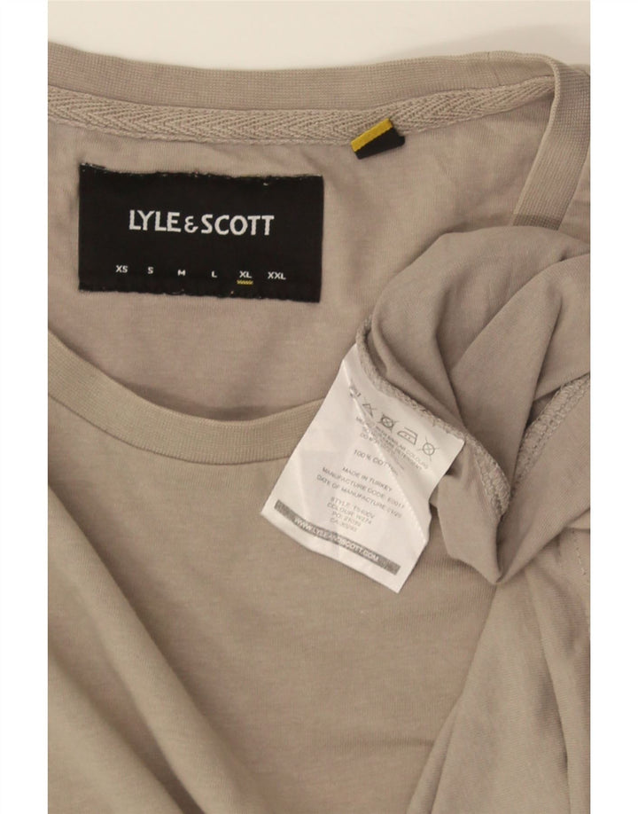 LYLE & SCOTT Mens T-Shirt Top XL Beige Cotton