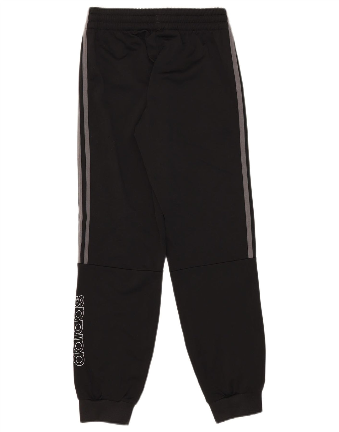 Adidas Boys Graphic Tracksuit Trousers Joggers 11-12 Years Black Polyester