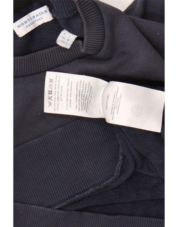 North Sails Mens Graphic Sweatshirt Jumper Medium Navy Blue Cotton
