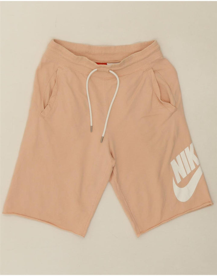 NIKE Mens Graphic Sport Shorts Small  Pink Cotton Vintage Nike and Second-Hand Nike from Messina Hembry 