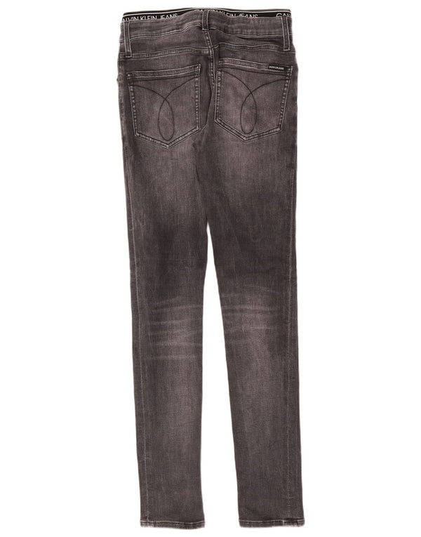Calvin Klein Boys Graphic Skinny Jeans 15-16 Years W28 L32 Grey Cotton